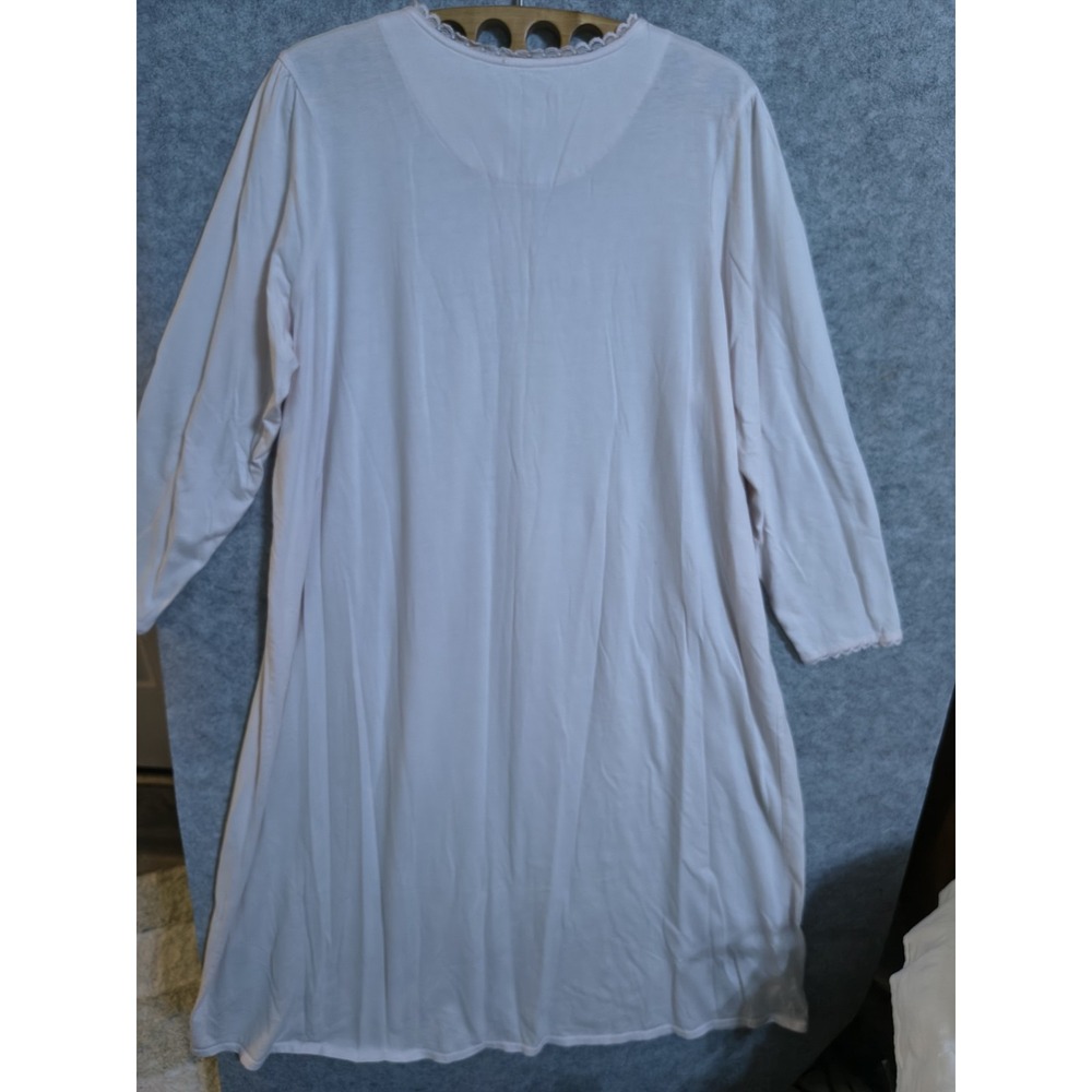 Sonoma Women's Nightgown XL Soft Brushed Cotton Algodon Fabric Long Sleeves EUC - Picture 6 of 9